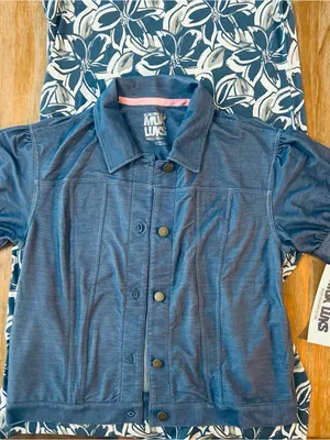 MUK LUKS Lounge Dress & Faux Denim Topper thumbnail 3