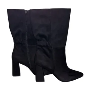 Eloquii Wide Faux Suede Klaire Scrunch Boots thumbnail 1
