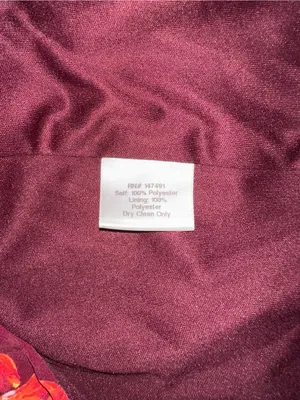 Katie May Come On Home Strapless Burgundy Floral Side Slit Midi Dress XS thumbnail 6