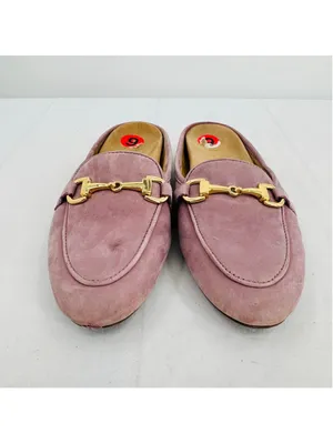 Vionic Lavender Adeline Loafers Slip On Genuine Suede Gold Bit Detail Flats Sz 6 thumbnail 4