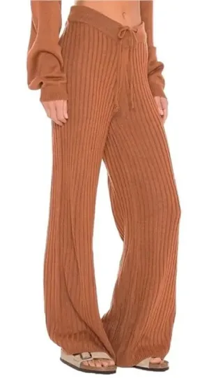SNYDS Lounge Hendrix Brown Knit
Pants Size Small) Tan thumbnail 1
