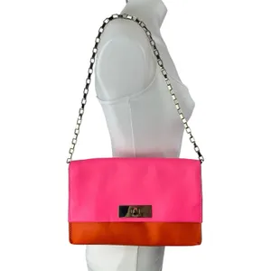 Kate Spade Lincoln Square Garret Leather Colorblock Chain Shoulder Handbag OS thumbnail 2