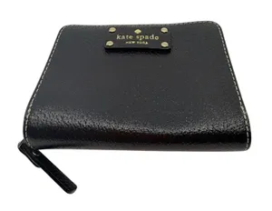 Kate Spade Black Pebbled Leather Bifold Wallet thumbnail 1