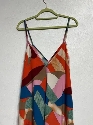 Luukse Multicolor Geometric Wide Leg Jumpsuit Sz M thumbnail 8