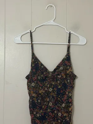 Dress Forum Los Angeles Ruched Floral Mesh Ruffle Mini Dress Size S thumbnail 2