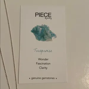 Turquoise Heart Zodiac Necklace♓️♐️♏️ Silver thumbnail 3