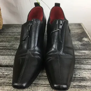 Donald Pliner Black Block Heel Zip Up Ankle Loafer Bootie 7 thumbnail 3