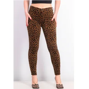 NWT BlankNYC Leopard Corduroy Mid-Rise Skinny Jeans SZ-31 Brown Black thumbnail 4