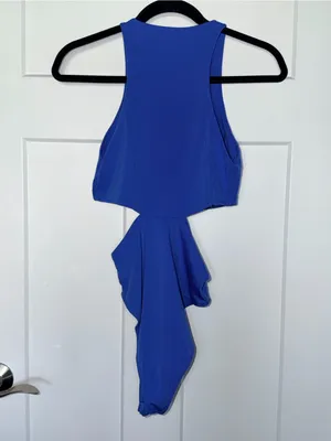 Zara Bright Blue Cut Out Bodysuit thumbnail 3