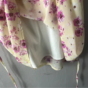 Princess Polly Yellow Floral Nellie Mini Dress Yellow Floral Size 4 thumbnail 7