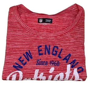 NFL Team‎ Apparel Womens New England Patriots Space Dye T-Shirt Red Size Large thumbnail 4