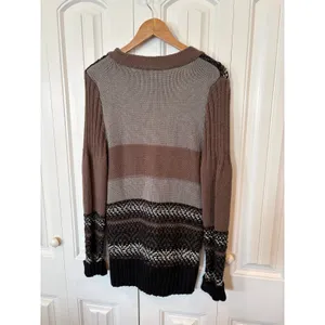 BKE Brown And Black Button Front Cardigan‎ Size Large thumbnail 2