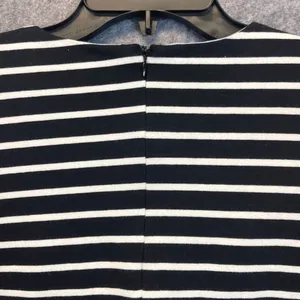 ENGLISH FACTORY Top Women's Small Black White Striped Ruffled‎ Trim Long Sleeve thumbnail 11