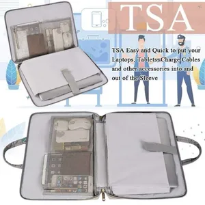Ytonet 15.6 Inch Womens Laptop Sleeve Carrying Case Water Resistant Gray NWT thumbnail 6