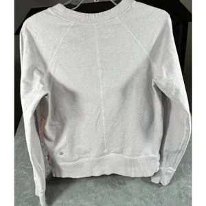 Lululemon Rejuvenate Pullover Sweatshirt Ivory Cream Pink Side Zip Top Women's 6 thumbnail 7