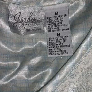 Vintage Jacklyn Smith Intimates Satin white/blue Robe Gown Embroidered NWT thumbnail 7