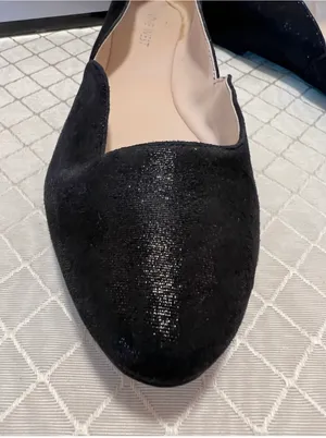 Nine West Black Suede Ballet Flats: Size 7.5 thumbnail 2