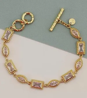 NWOT Julie Vos Baguette CZ Tennis Bracelet thumbnail 1