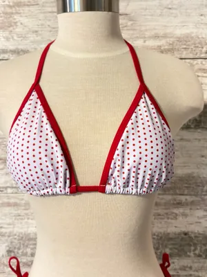 Boutique White Bikini with Red Polka Dots thumbnail 2