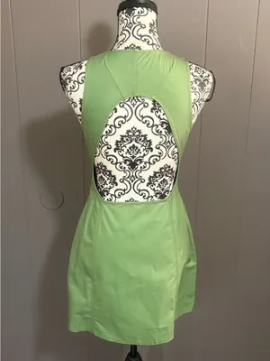 KIMCHI BLUE Sandy Open Back Green Button-Front Sleeveless Mini Dress thumbnail 5