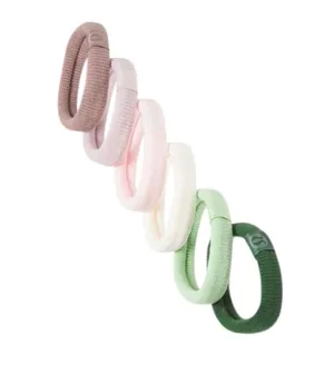 Lululemon Knit Hair Ties 6 Pack Ashen Rose/Porcelain Pink/Pink Pearl/Coconut thumbnail 4