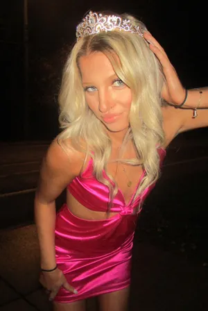 angelegant pink satin dress Size XS thumbnail 1