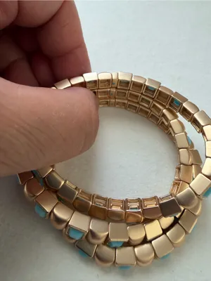 NWOT Roxanne assoulin three bracelets set Gold thumbnail 8