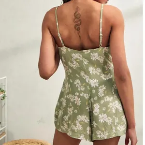 Urban Outfitters Archive Green Floral Maddison Mini‎ Playsuit Romper thumbnail 3