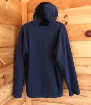 Champion NAVY BLUE FLEECE DRAWSTRING HOODIE PULLOVER SWEATSHIRT thumbnail 4