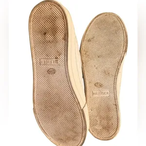 Tommy Hilfiger Toni Monogram Canvas Sneakers White Lace Up Women's 8.5M in GUC thumbnail 8