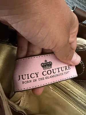 Juicy Couture Brown Suede Logo Tote Bag thumbnail 6
