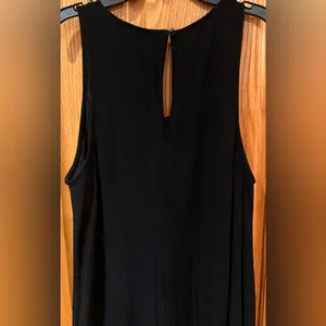 ASTR the Label Crochet Hem Sleeveless Black Rayon Mini‎ Shift Dress Size Large thumbnail 7