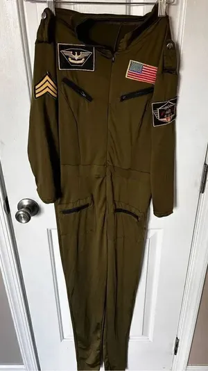 Halloween costume, sexy pilot size medium Green thumbnail 1