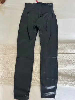 Spanx Faux Leather Leggings Navy thumbnail 3