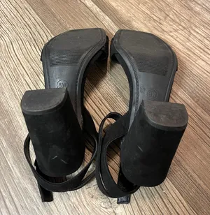 A New Day Black Ankle Strap Heels thumbnail 4