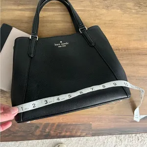 Kate Spade Medium Triple Compartment Satchel Jackson Black With Wallet thumbnail 11