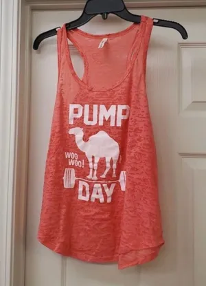Tough Cookie's Pump Day Burnout Racerback Tank Top is a size Medium thumbnail 1