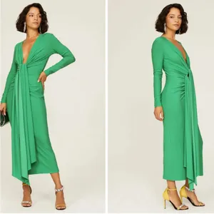 The Lorena Midi Dress in Bright Green thumbnail 3