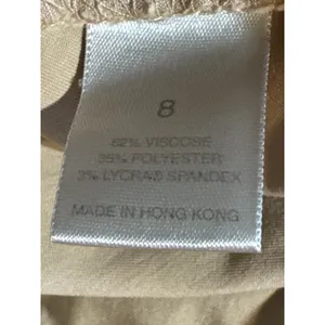 City DKNY Pants Size 8 Tan Khaki Straight Leg Y2K Unfinished Hem thumbnail 8