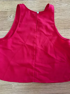 Aritzia Wilfred Red Octave Trapeze Preppy Classic Drapey Quiet Luxury Tank S thumbnail 2