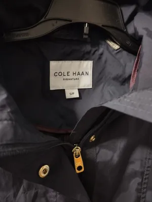 Cole Haan Signature Navy Hooded Trench Coat thumbnail 3