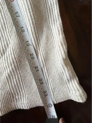 Aerie Cream Waffle Knit Henley Long Sleeve Thermal Top Size M thumbnail 10