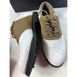 FootJoy Green-Joys Womens Golf Shoes 6.5‎ N White Tan Saddle Oxford 48802 thumbnail 5