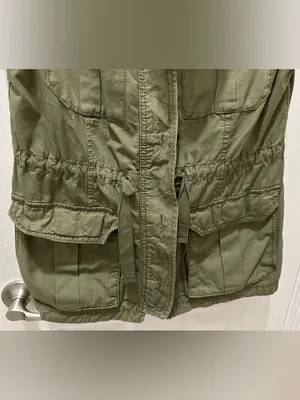 Abercrombie & Fitch 1892 olive green cotton utility vest Medium thumbnail 10