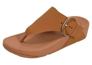 Project Cloud Women Arlee Buckle Sandals in Tan Leather, Size 6 thumbnail 1