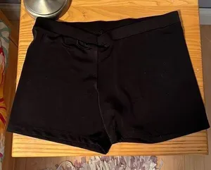 Marcia Active wear vintage Booty Shorts black Lg thumbnail 1