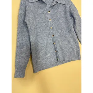 Central Park West Millie Oversized blue Polo Sweater Small thumbnail 6