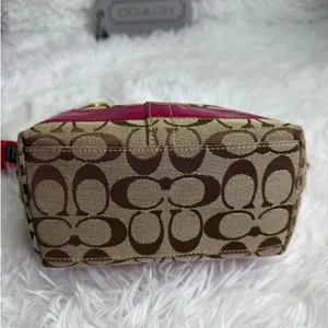 y2k COACH Legacy Stripe Signature Canvas Mini Purse Shoulder Bag Wristlet thumbnail 5