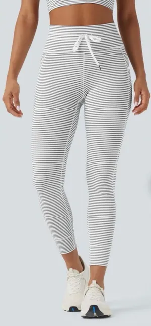 HALARA High Waist Full LengthYoga Legging w/Pockets Grey Medium NWT IN PKG thumbnail 1