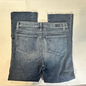 PAIGE Jeans Colette‎ Crop Flare Blue Distressed Bottom Faded Size 30 Pre-owned thumbnail 8